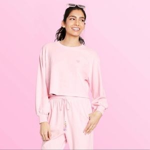 Cropped Sweatshirt - Stoney Clover Lane x Target Light Pink nwt